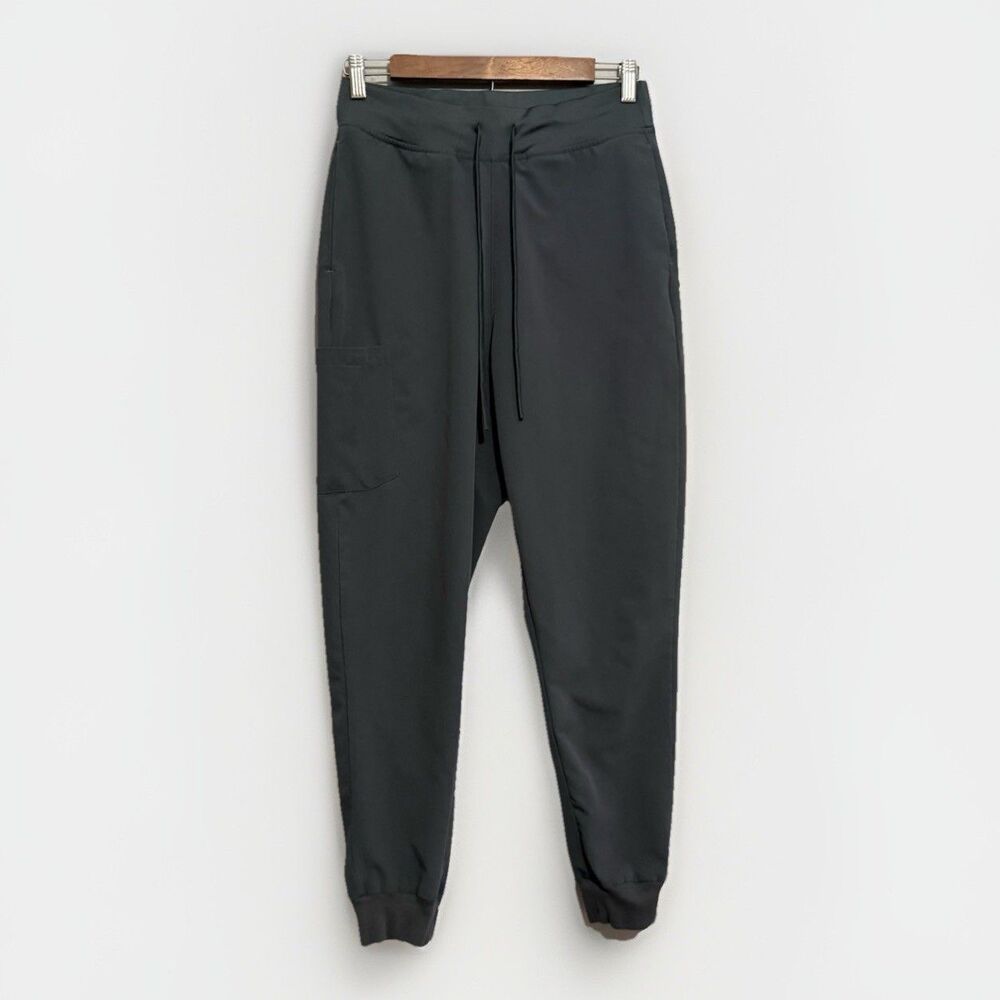 Mandala Scrub Pants High Waist Joggers Pewter Gray Small Petite Medical Nurse